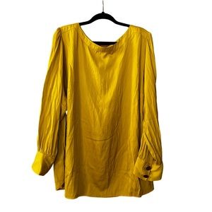 Bright Yellow Long Sleeve Blouse - Size 26 Plus